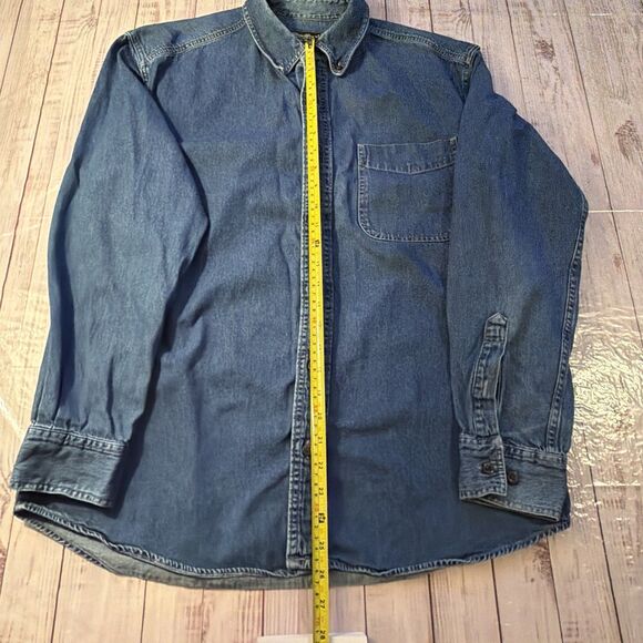 Eddie Bauer Western Outdoor Jean Jacket/Shirt Men's Rugged Denim Size Medium - Picture 4 of 13